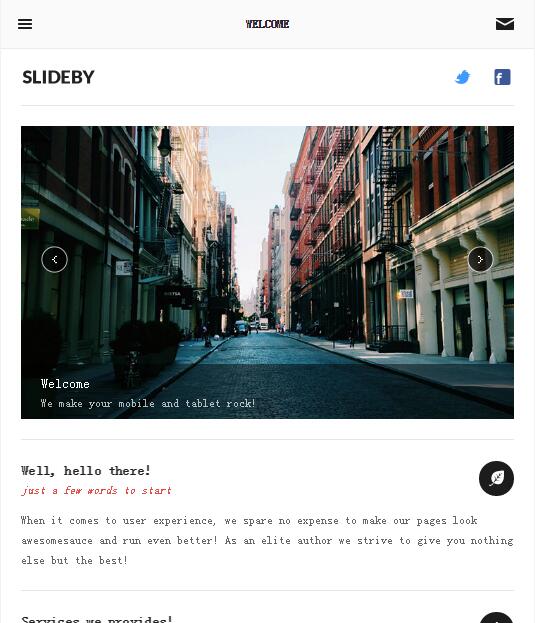 仿Slideby触屏版html5响应式手机网站