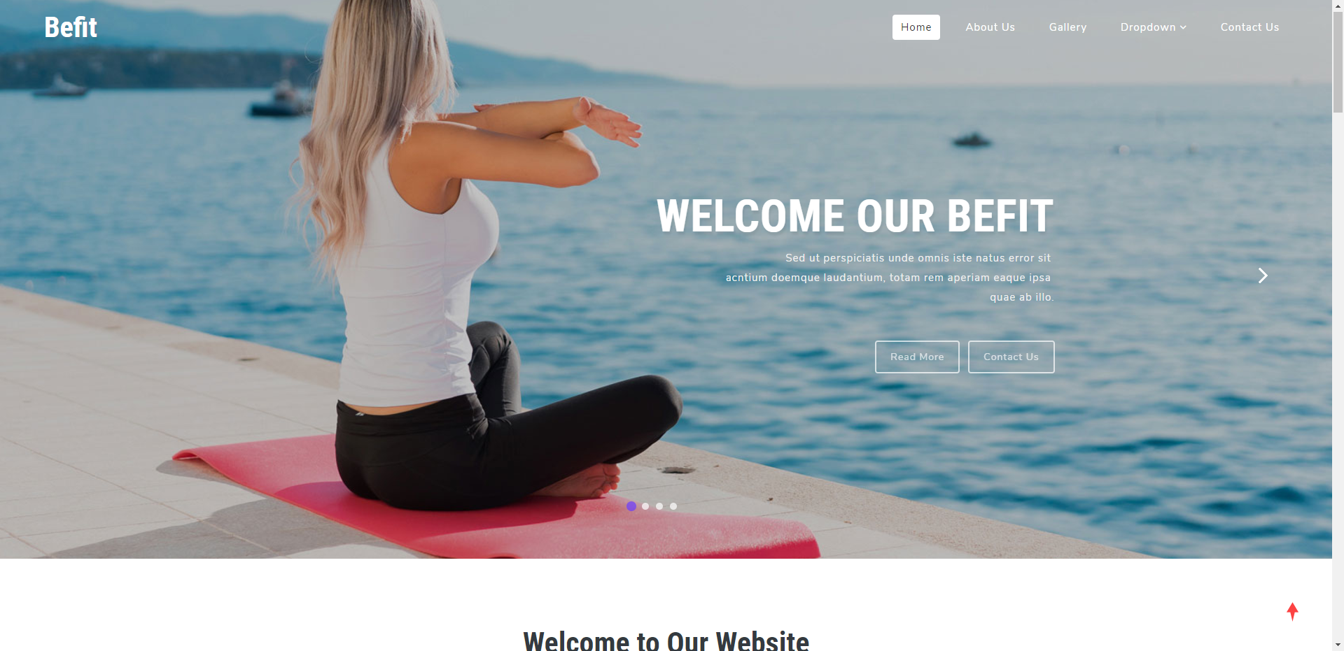 女性瑜伽健身网站模板
