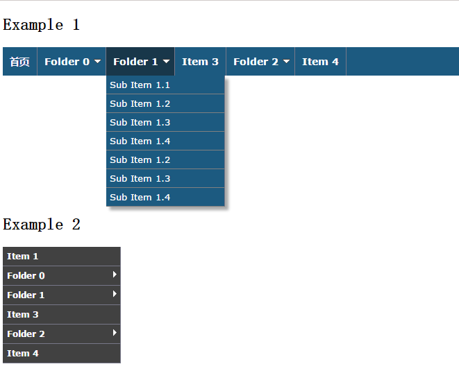 jQuery 支持多级下拉导航菜单代码